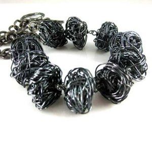 Handmade lightweight necklace 22" modern jewelry.